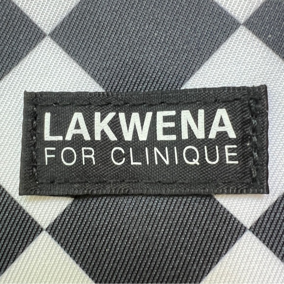 LAKWENA for CLINIQUE Clutch Makeup Bag Travel Graphic Mod Colorblock Zippered - Picture 6 of 6